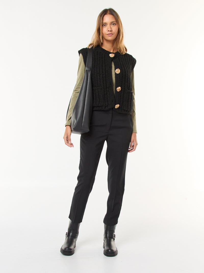 T-shirt en jersey à manches longues Kaki - Kiabi