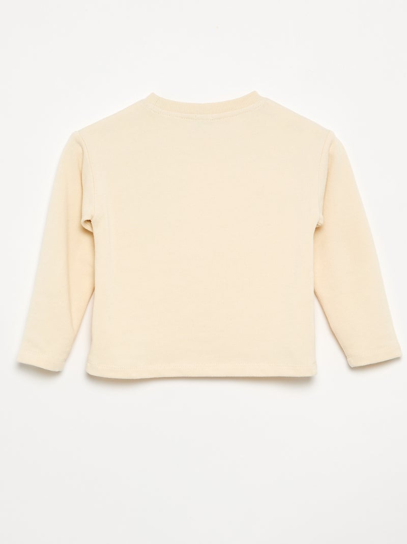 T-shirt en jersey à rayures Beige - Kiabi