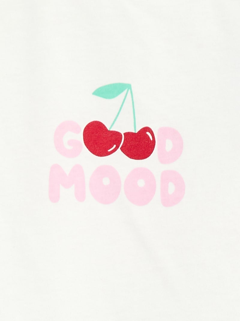 T-shirt en jersey avec manches courtes Blanc - Kiabi