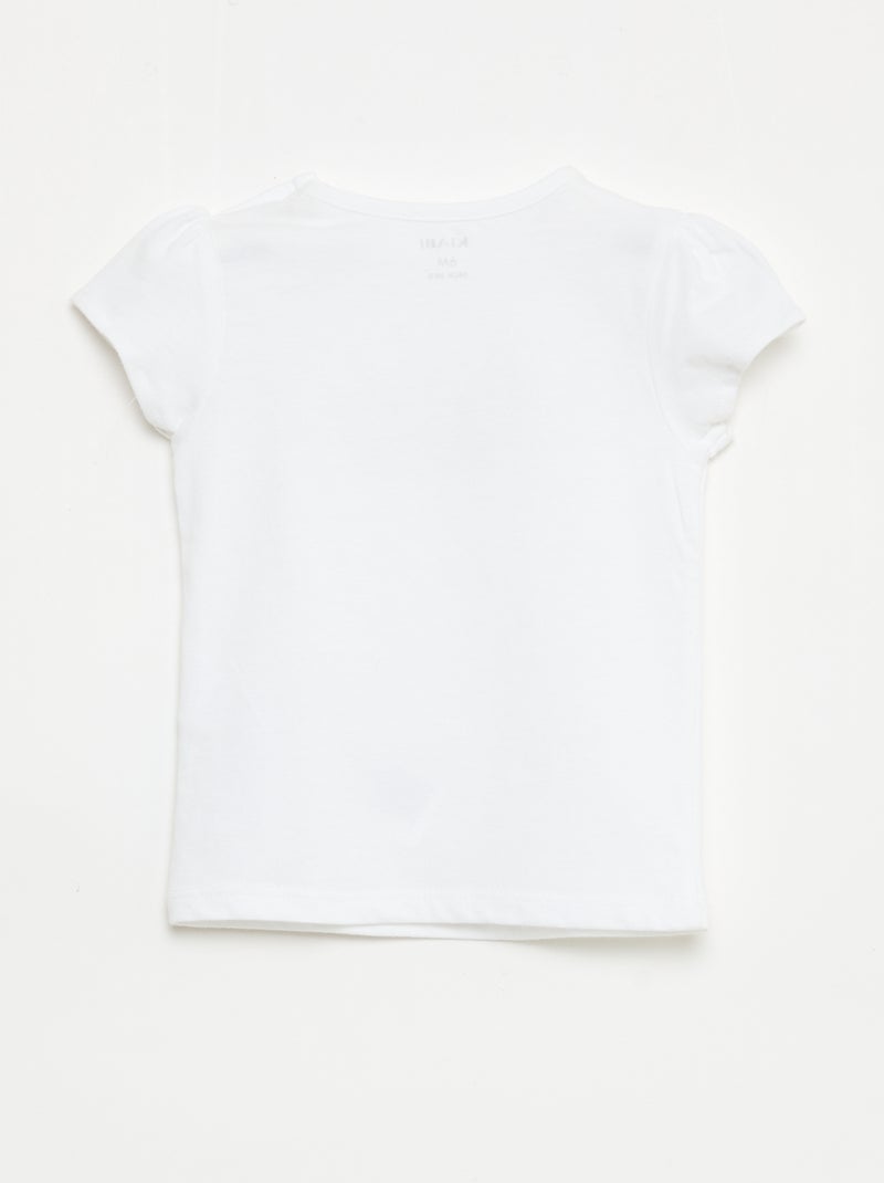 T-shirt en jersey avec manches courtes Blanc - Kiabi