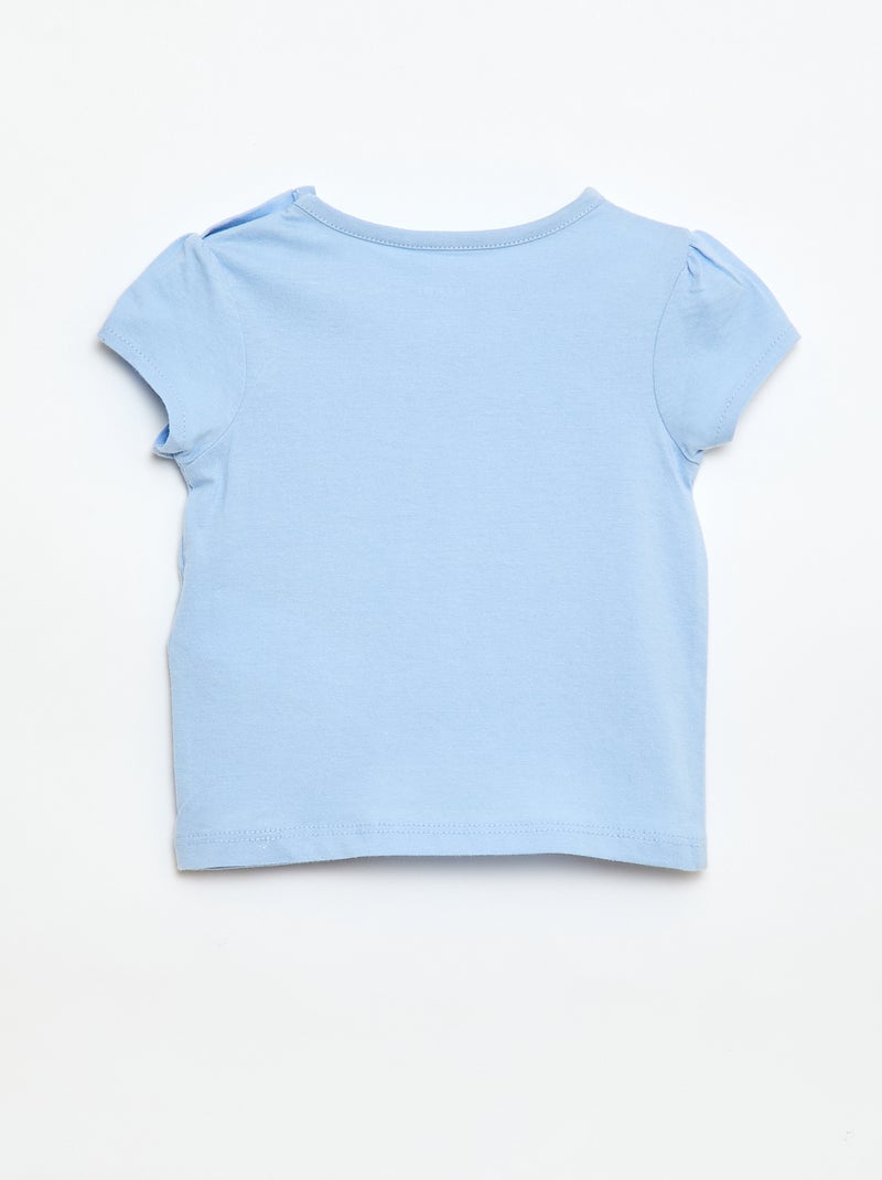 T-shirt en jersey avec manches courtes Bleu - Kiabi