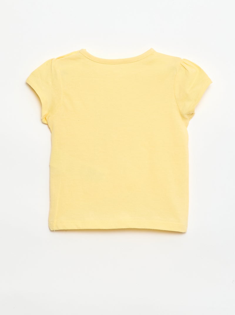 T-shirt en jersey avec manches courtes Jaune - Kiabi