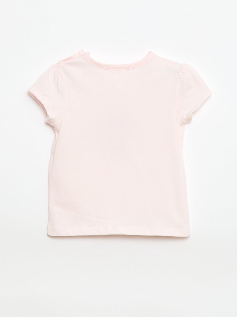 T-shirt en jersey avec manches courtes Rose - Kiabi