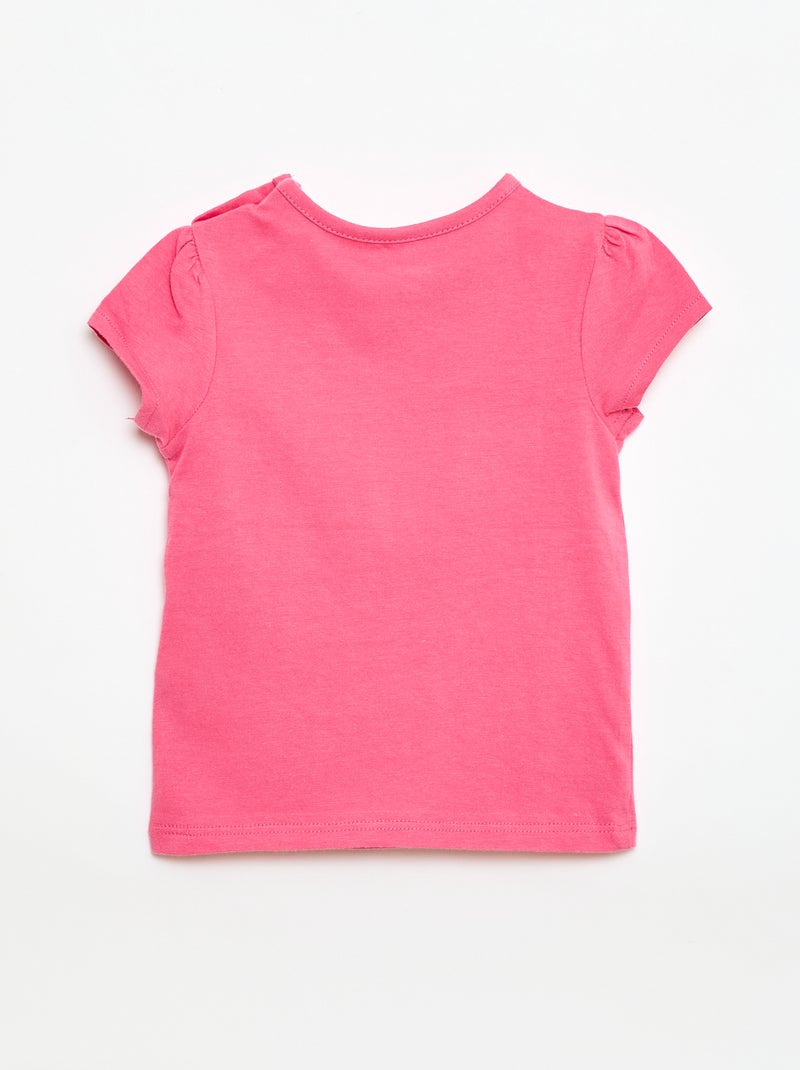 T-shirt en jersey avec manches courtes Rose - Kiabi