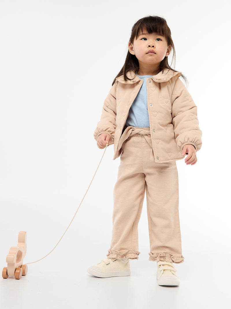 T-shirt en jersey de coton à patch cœur Bleu - Kiabi