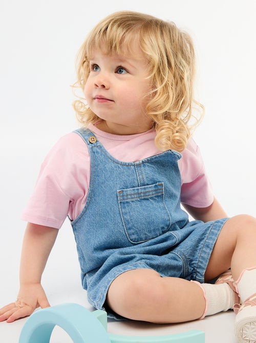 T-shirt en jersey de coton à patch cœur - Kiabi