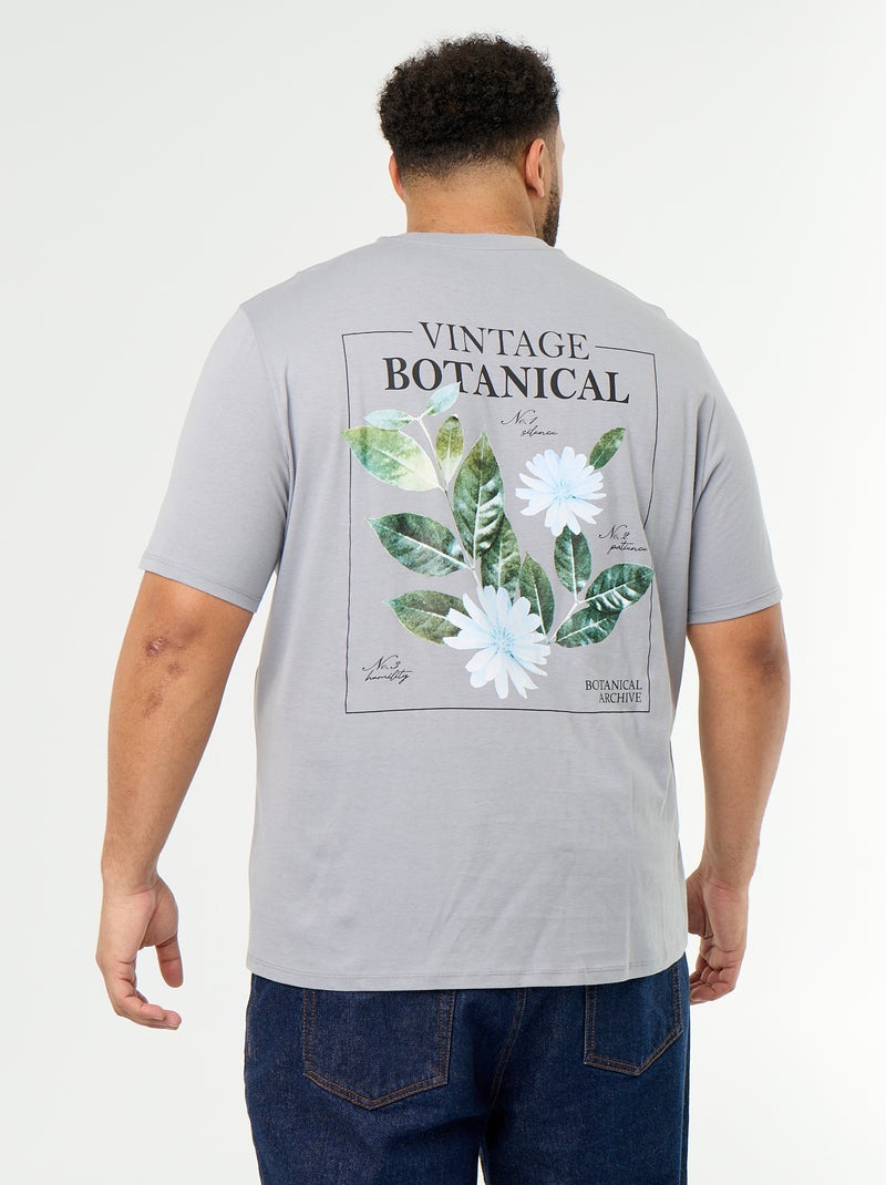 T-shirt en jersey imprimé à manches courtes Gris - Kiabi