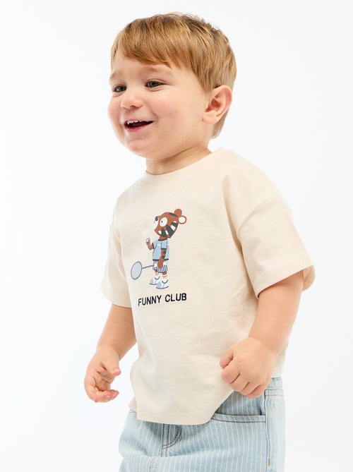 T-shirt en jersey imprimé manches courtes - Kiabi