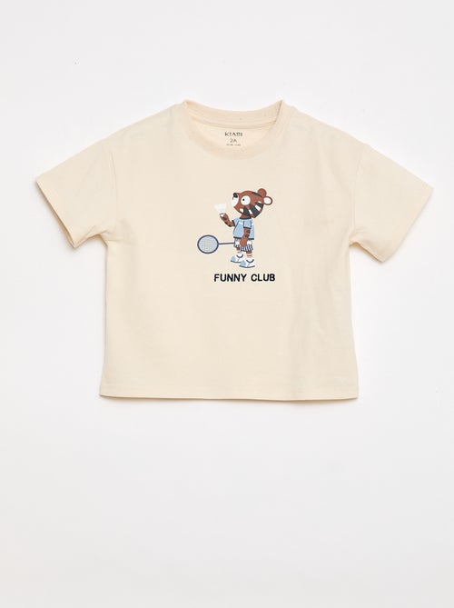 T-shirt en jersey imprimé manches courtes - Kiabi