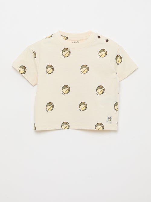 T-shirt en jersey imprimé manches courtes - Kiabi