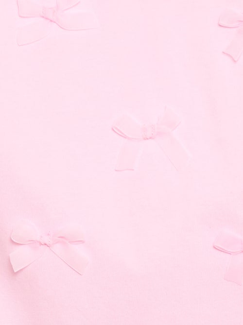 T-shirt en jersey manches courtes avec nœuds fantaisies - Kiabi