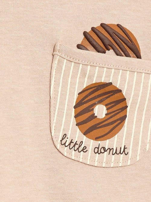 T-shirt en jersey manches courtes avec poche poitrine imprimé - Kiabi