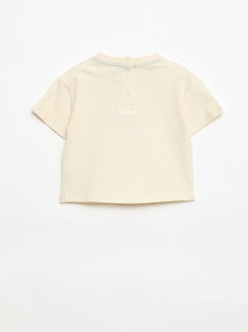 T-shirt en jersey manches courtes avec poche poitrine imprimé - Kiabi