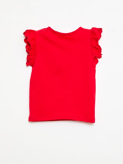 T-shirt en jersey manches courtes volantées - Kiabi