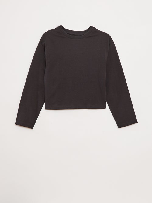 T-shirt en jersey manches longues - Kiabi