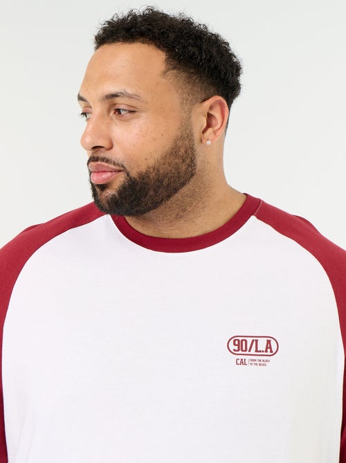 T-shirt en jersey manches longues raglan - Kiabi