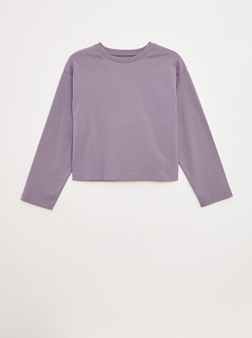 T-shirt en jersey manches longues - Kiabi