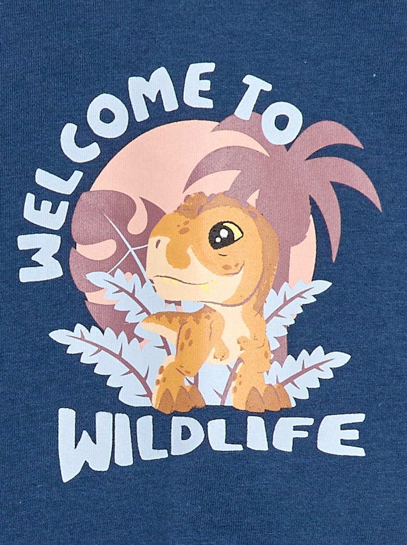 T-shirt en jersey print 'Jurassic World' Bleu - Kiabi