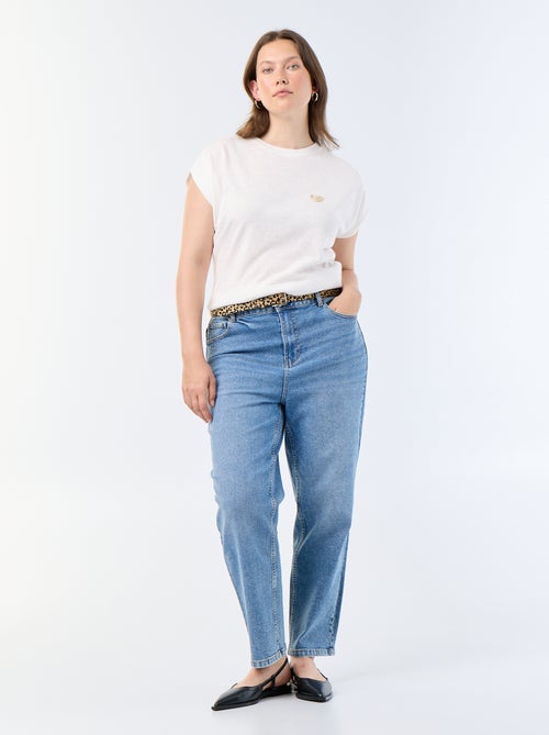 T-shirt en jersey sans manches avec petite broderie poitrine - Kiabi