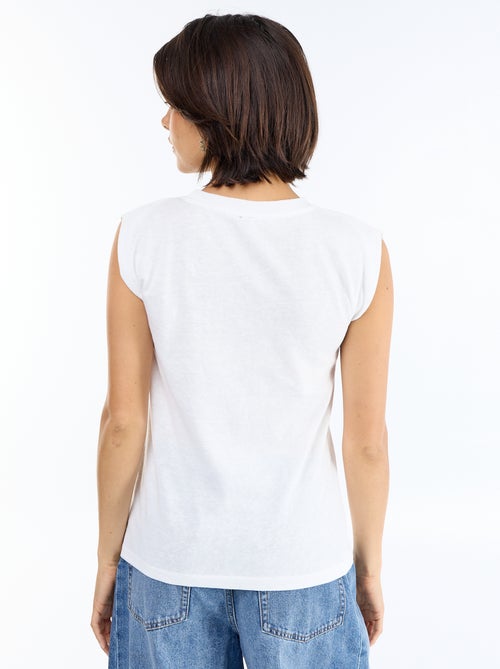 T-shirt en jersey sans manches - Kiabi