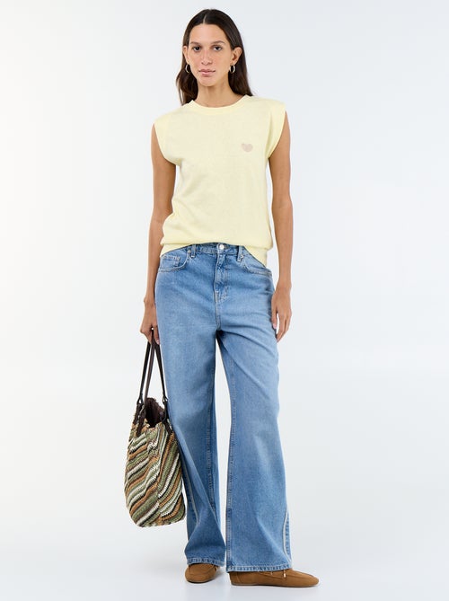 T-shirt en jersey sans manches - Kiabi