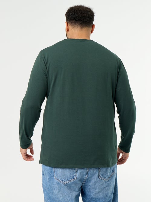 T-shirt en jersey uni manches longues - Kiabi T-shirt en jersey uni manches longues - Kiabi