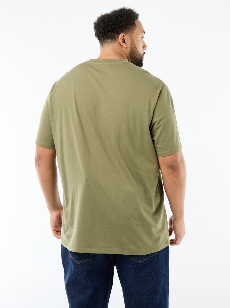 T-shirt en maille jersey à manches courtes Vert - Kiabi