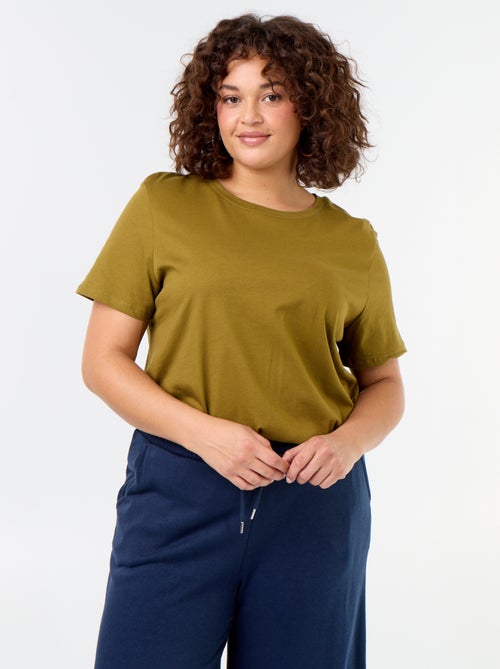 T-shirt en maille jersey manches courtes - Kiabi