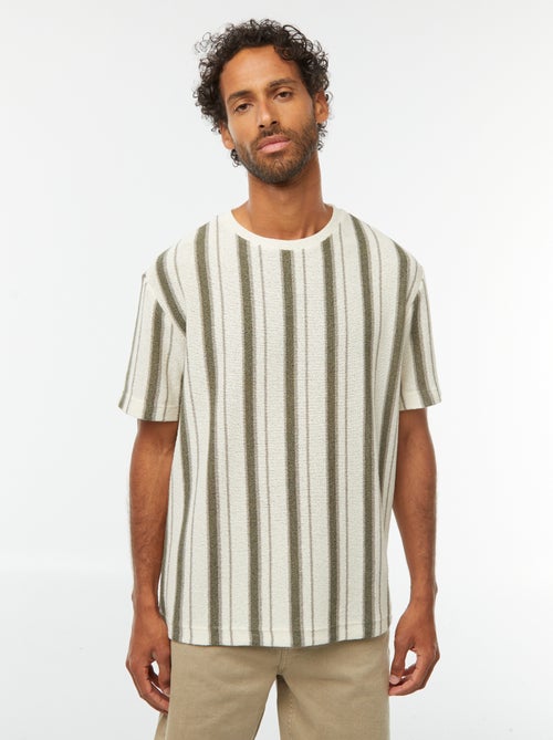 T-shirt en maille tricot à manches courtes - Kiabi