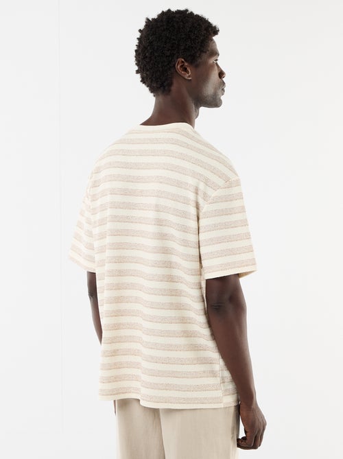 T-shirt en maille tricot à manches courtes - Kiabi