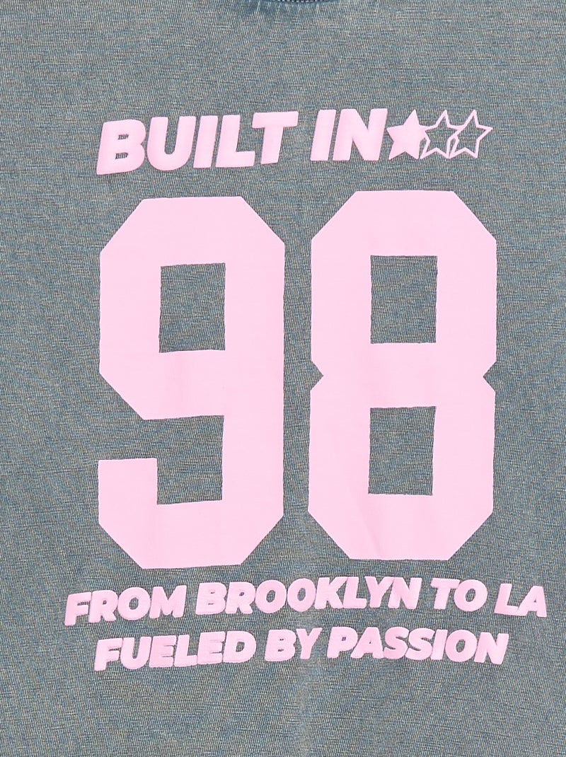 T-shirt esprit américain Gris - Kiabi