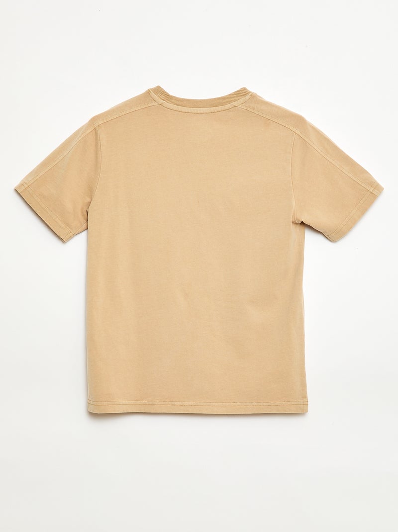 T-shirt esprit basketball Beige - Kiabi