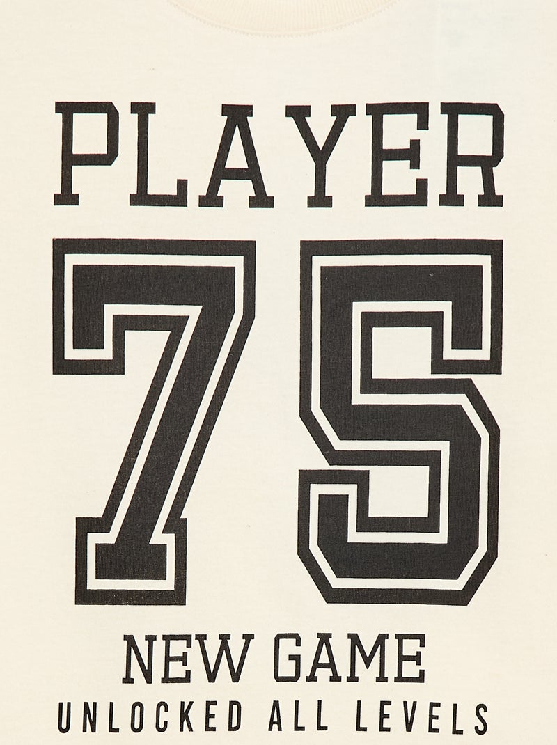 T-shirt esprit basketball Beige - Kiabi