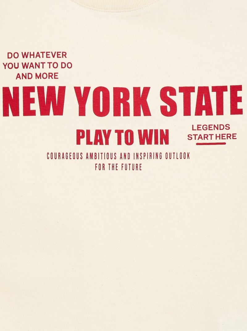 T-shirt esprit basketball Beige - Kiabi