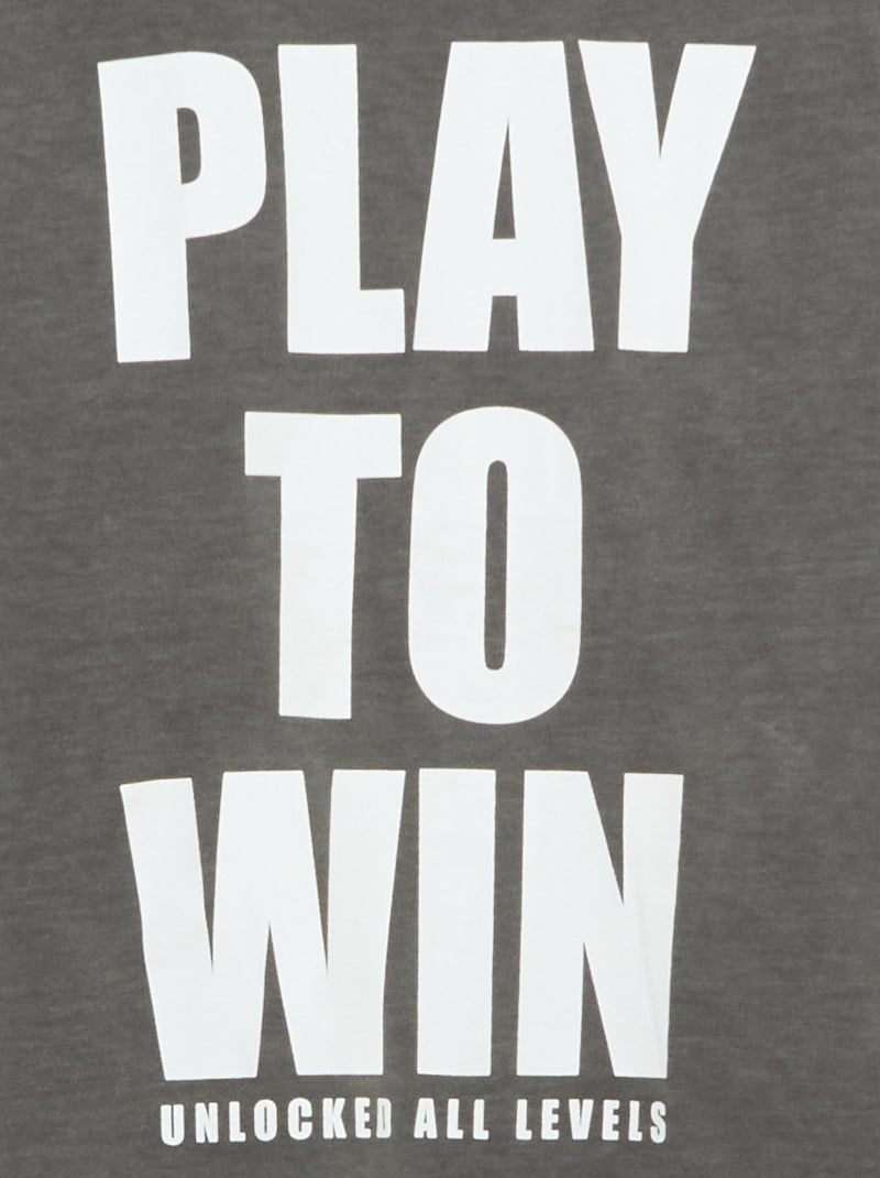 T-shirt esprit basketball Gris - Kiabi