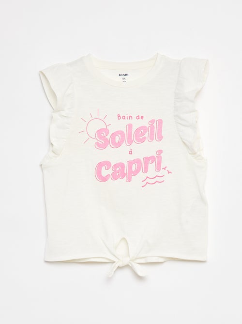 T-shirt fantaisie en coton - Kiabi