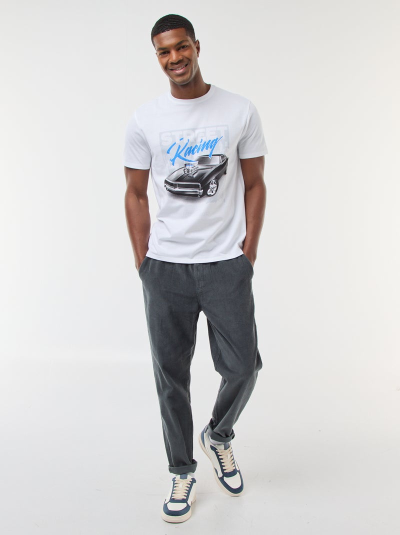 T-shirt 'Fast and Furious' à manches courtes Blanc - Kiabi