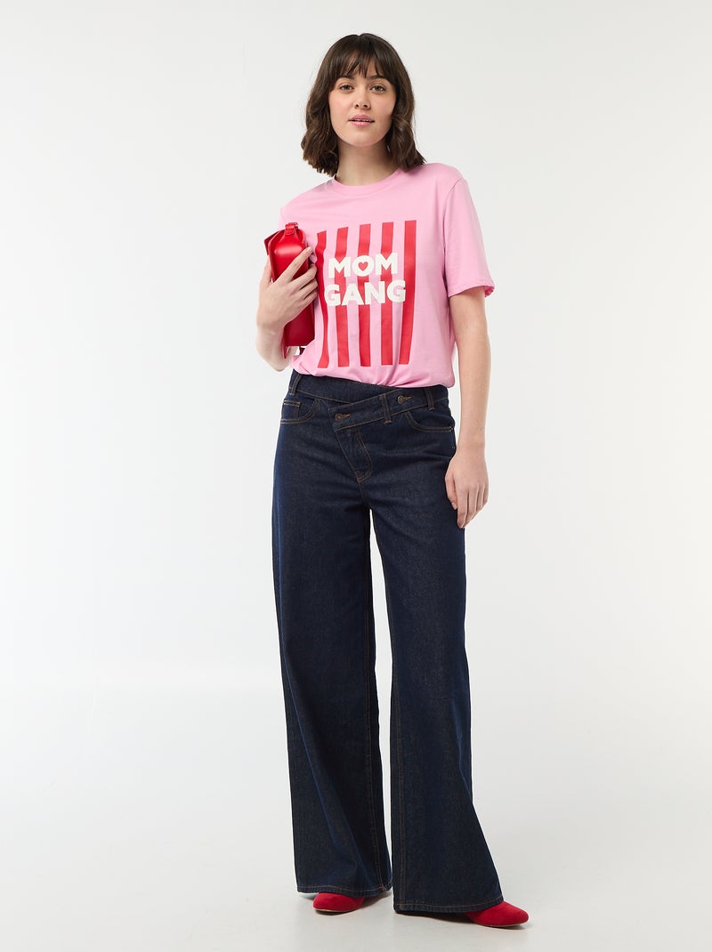 T-shirt 'Festa della Mamma' maniche corte Rosa - Kiabi
