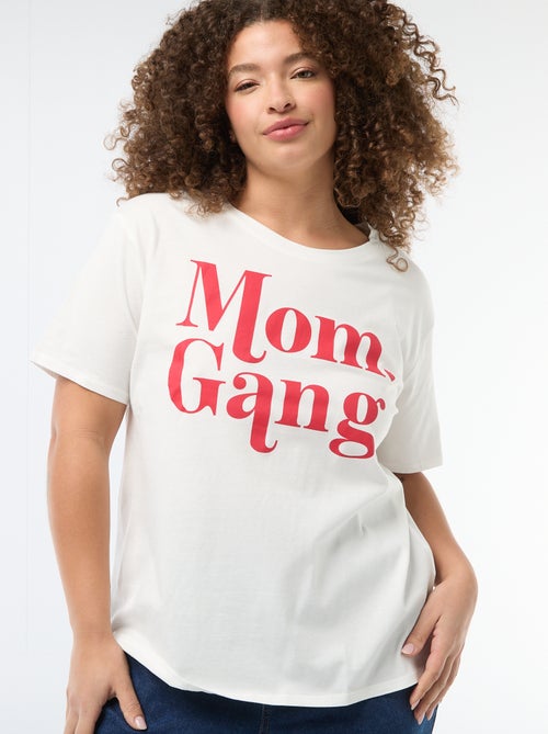 T-shirt 'fête des mères' imprimé manches courtes - Kiabi