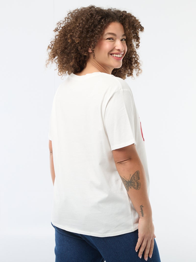 T-shirt 'fête des mères' imprimé manches courtes Blanc - Kiabi