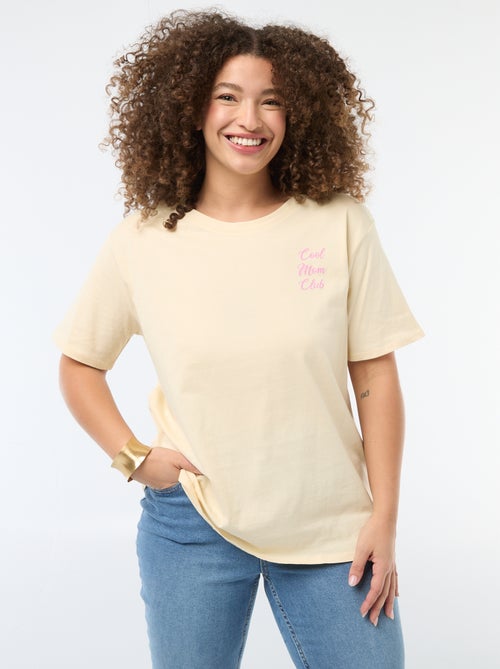 T-shirt 'fête des mères' imprimé manches courtes - Kiabi