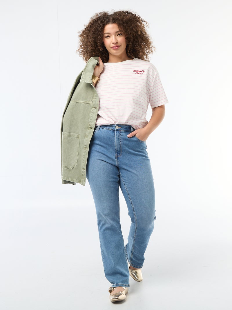 T-shirt 'fête des mères' imprimé manches courtes Rose - Kiabi