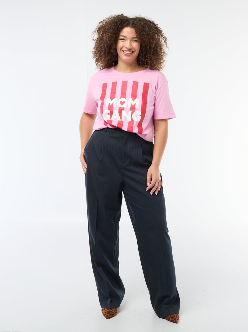 T-shirt 'fête des mères' imprimé manches courtes Rose - Kiabi