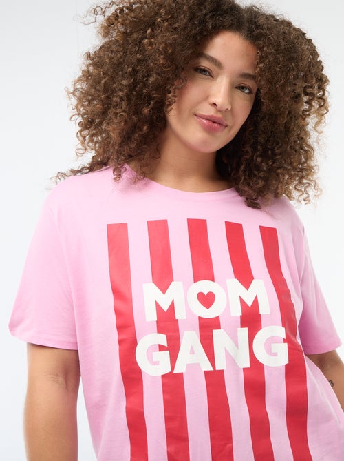 T-shirt 'fête des mères' imprimé manches courtes - Kiabi