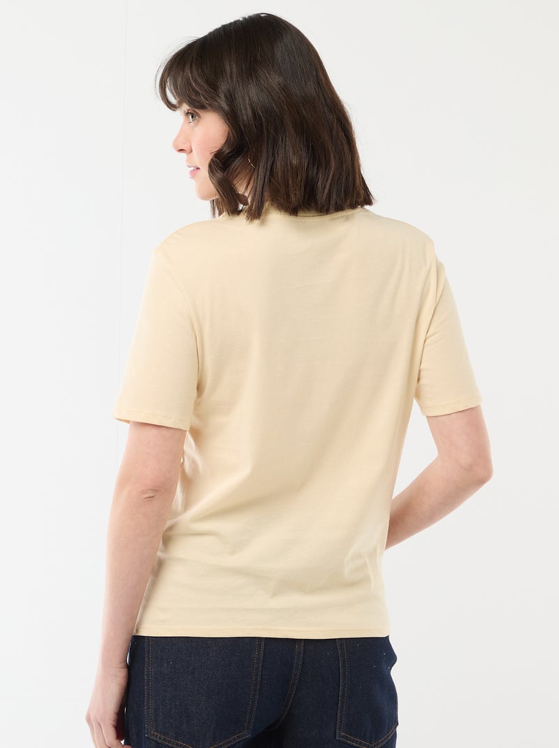 T-shirt 'fête des mères' manches courtes Jaune - Kiabi
