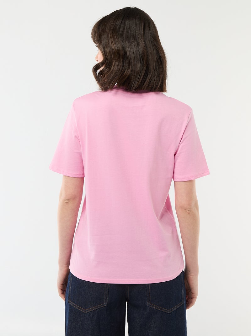 T-shirt 'fête des mères' manches courtes Rose - Kiabi