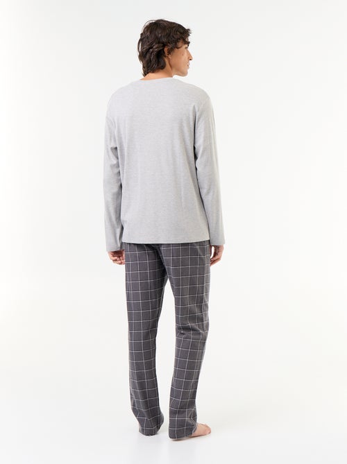 T-shirt + Flannel Trousers Pajama Set - 2 Pieces - Kiabi