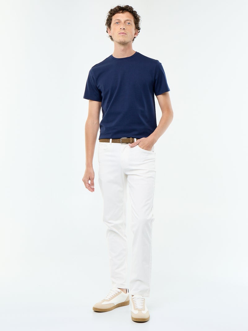 T-shirt girocollo in cotone - Tough Cotton™ Blu scuro - Kiabi
