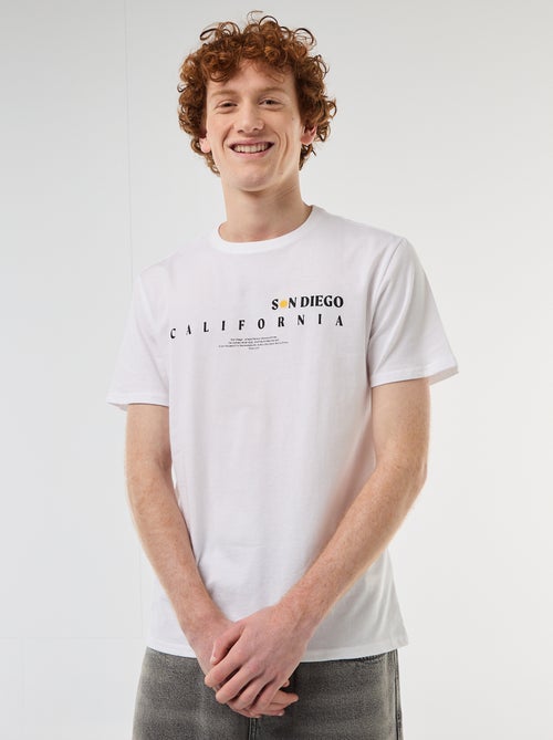 T-shirt girocollo stampato in cotone - Kiabi