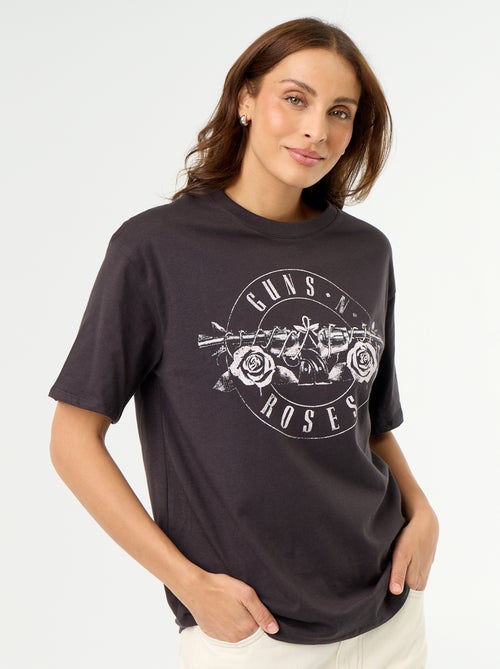 T-Shirt 'Guns N'Roses' mit Kurzarm und Vorder-/Rückseitendruck - Kiabi T-Shirt 'Guns N'Roses' mit Kurzarm und Vorder-/Rückseitendruck - Kiabi
